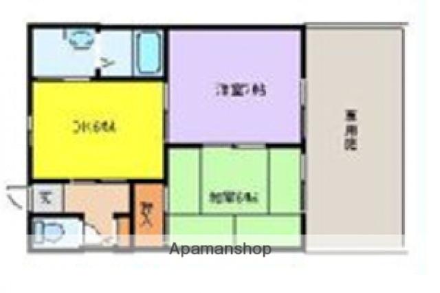 ブランミュール(2DK/1階)の間取り写真