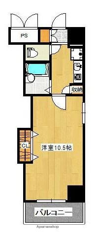 ハウスエーヌ西十日市(1K/4階)の間取り写真