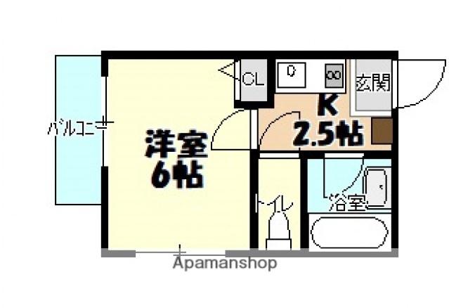 メルカード壱番館(1K/1階)の間取り写真