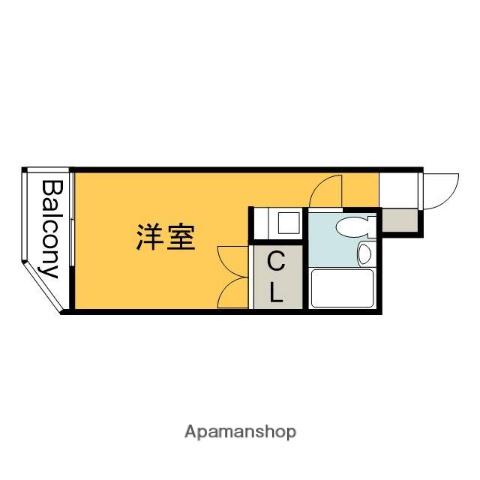 レジデンス十日市(ワンルーム/7階)の間取り写真