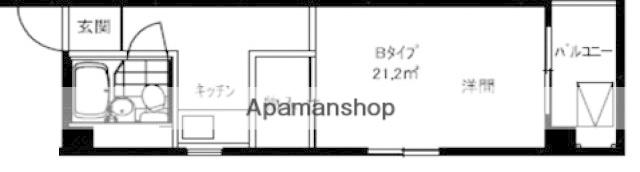 クレインリバーサイド(1K/5階)の間取り写真