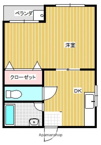 メゾン三崎(1DK/4階)の間取り写真