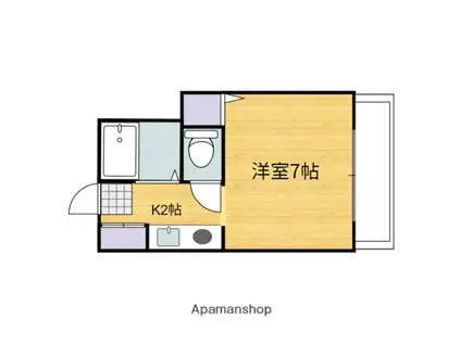 アスティーニ海田南(ワンルーム/1階)の間取り写真