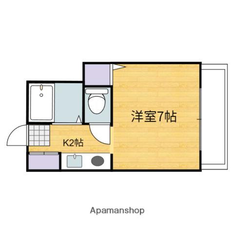 アスティーニ海田南(ワンルーム/2階)の間取り写真