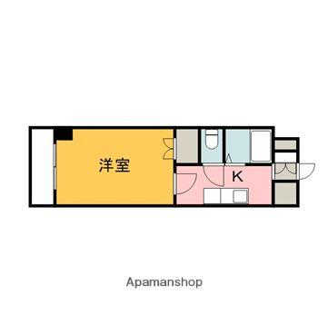 ドミールウエスト(1K/4階)の間取り写真