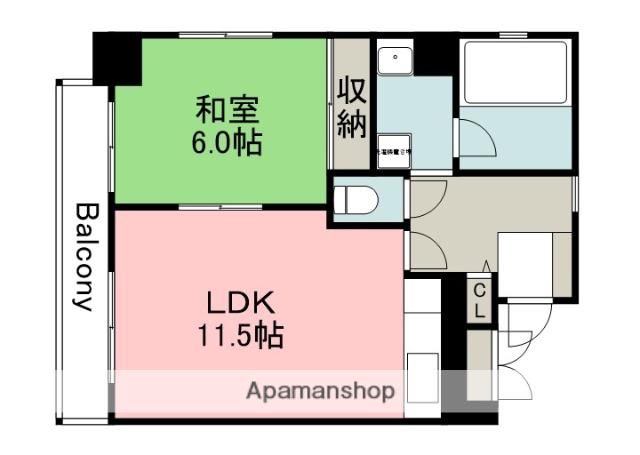 グレイスKIMURA(1LDK/6階)の間取り写真