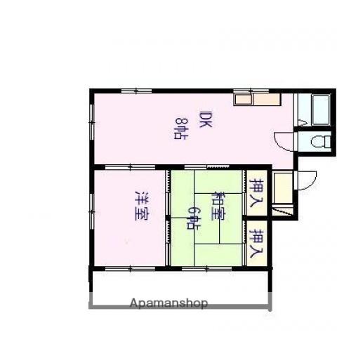 渡辺ビル(2DK/2階)の間取り写真