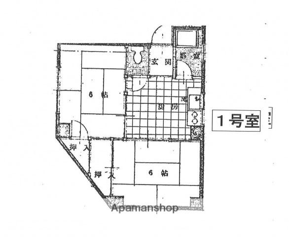 金原ビル(2K/2階)の間取り写真