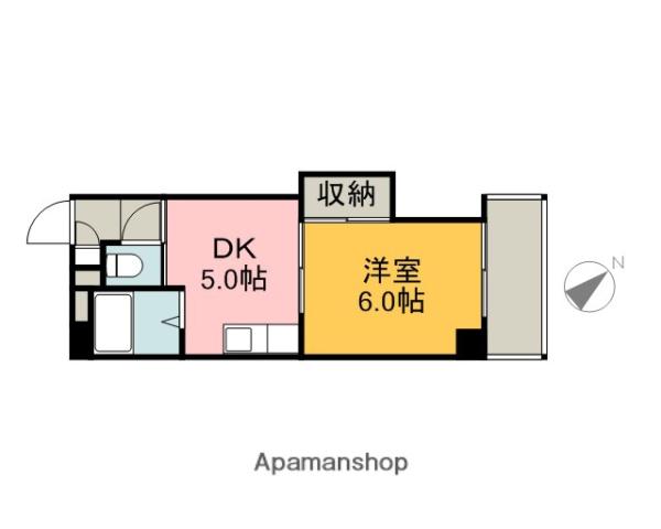 伊藤マンション(1DK/4階)の間取り写真