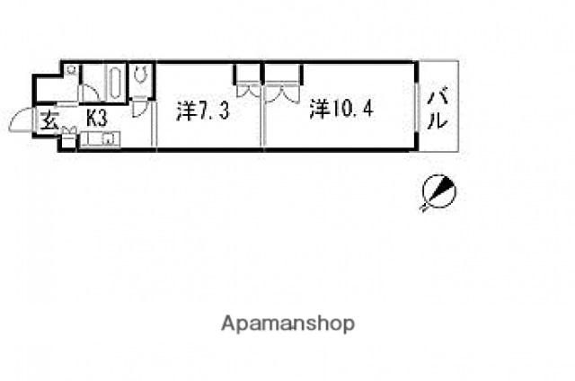 ル・クール上幟町(2K/2階)の間取り写真