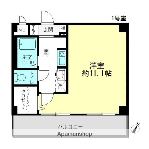 ロジュマン(1K/4階)の間取り写真