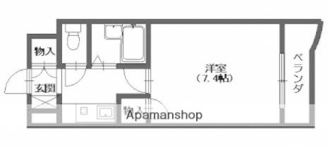 ソレーユ西山(1K/3階)の間取り写真