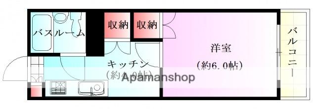 アクアコート楠木(1K/2階)の間取り写真