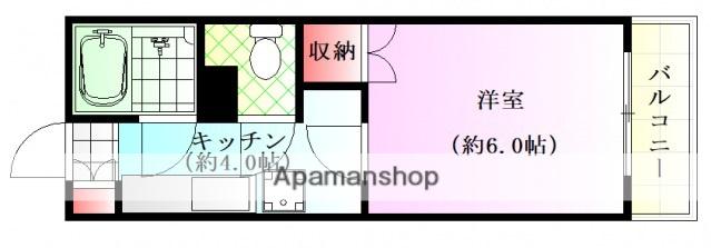 アクアコート楠木(1K/3階)の間取り写真