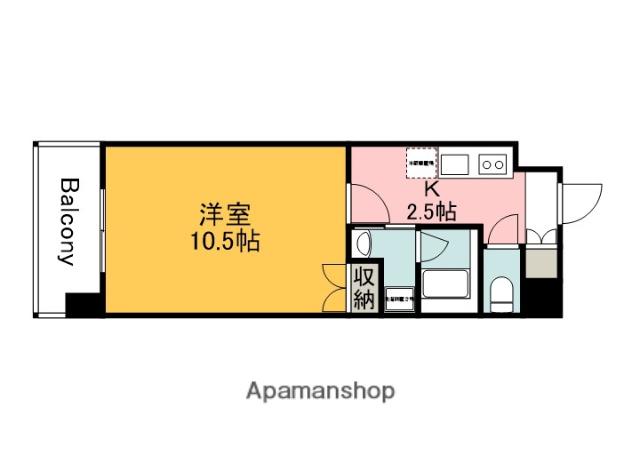 FLARE城北(1K/2階)の間取り写真