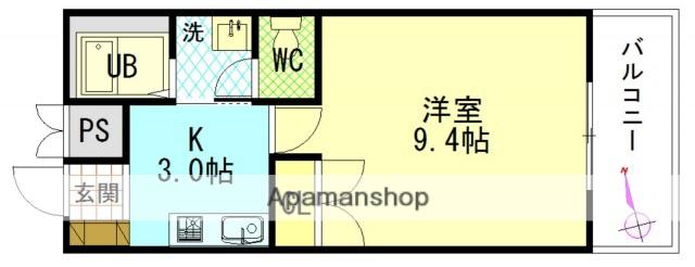 フォルム幟町(1K/5階)の間取り写真
