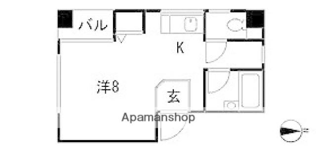 ポートサイド御幸(ワンルーム/3階)の間取り写真