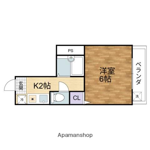 天一ビル(1K/3階)の間取り写真