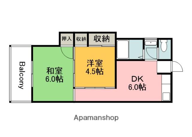 寺西ビル(2DK/3階)の間取り写真