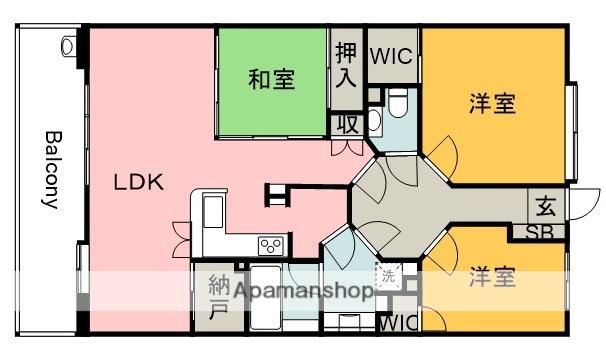 フローレンス牛田新町グランドアーク(2SLDK/2階)の間取り写真