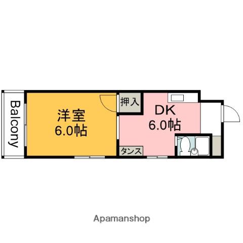 房尾本店横川駅前ビル(1DK/5階)の間取り写真