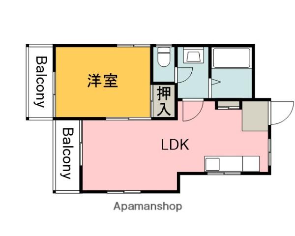 池田マンション(1LDK/2階)の間取り写真