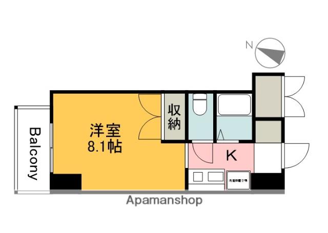 京橋森野ビル(1K/8階)の間取り写真