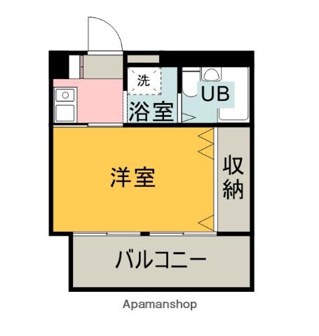 ホワイトシャトー(1K/7階)の間取り写真