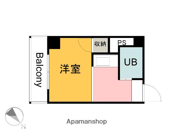 クオレマンションクサツ(ワンルーム/2階)の間取り写真