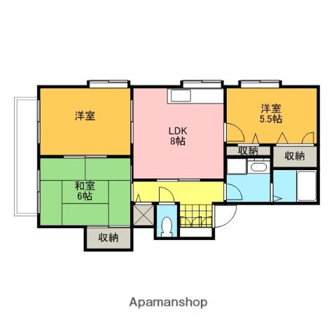 クレール日吉(3DK/2階)の間取り写真