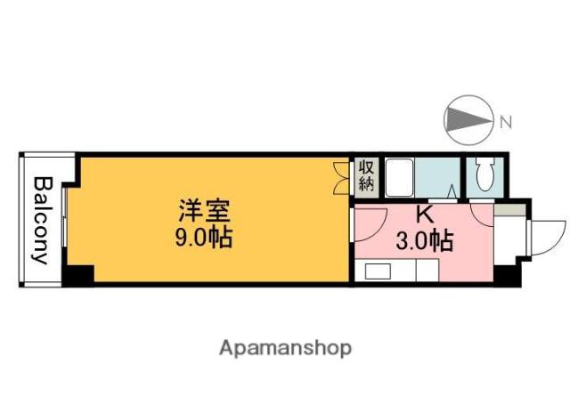 RESIDENCE西宮(1K/4階)の間取り写真