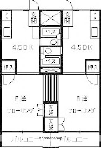木村ビル(1DK/2階)の間取り写真