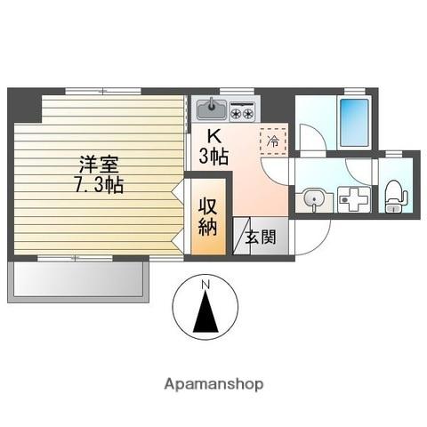 MOI.国泰寺(1K/9階)の間取り写真