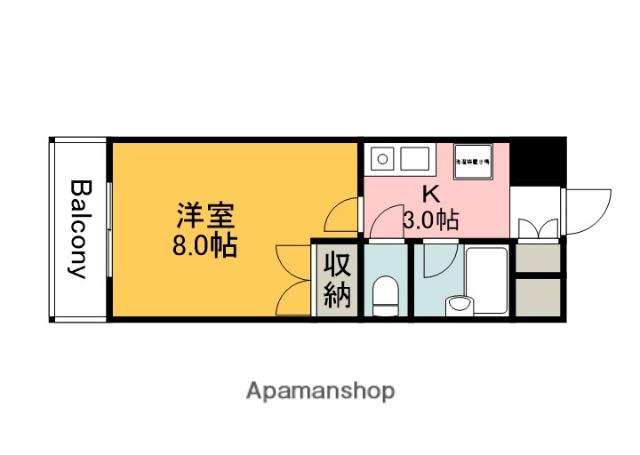 NAKASHIMA BLD(1K/3階)の間取り写真