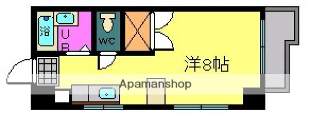 ハラビル(ワンルーム/3階)の間取り写真