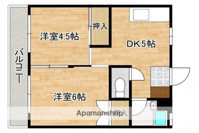 タカハシビル(2DK/2階)の間取り写真
