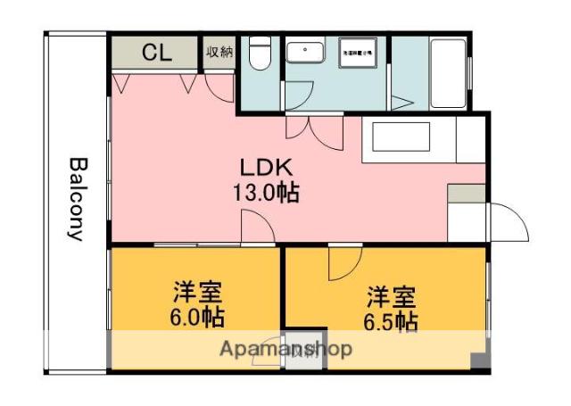 シトラス瀬戸内(2LDK/2階)の間取り写真