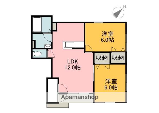 ベルリード馬木(2LDK/1階)の間取り写真