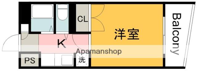 片山ビル10(1K/2階)の間取り写真