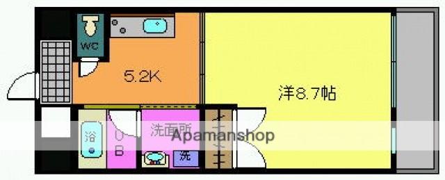 マノワール沖田(1K/1階)の間取り写真