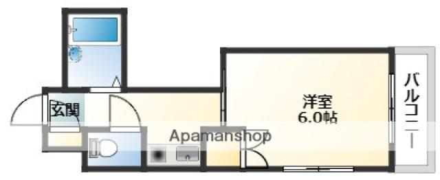 ヴィラ千田(1K/3階)の間取り写真