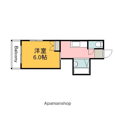 ヴィラ千田(1K/4階)の間取り写真