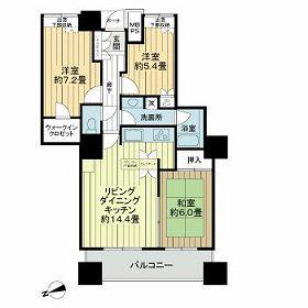 アーバンビューグランドタワー(3LDK/33階)の間取り写真