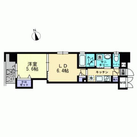 GRACE HILLS(2K/12階)の間取り写真