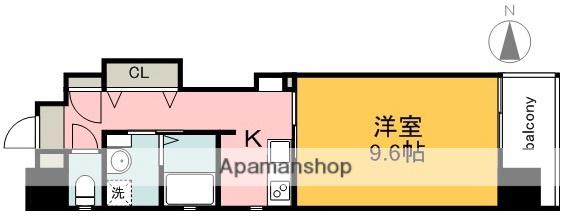 GRACE HILLS(1K/8階)の間取り写真