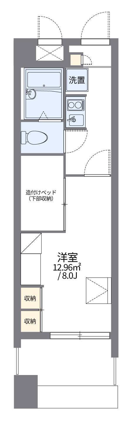 レオパレス国泰寺(1K/11階)の間取り写真