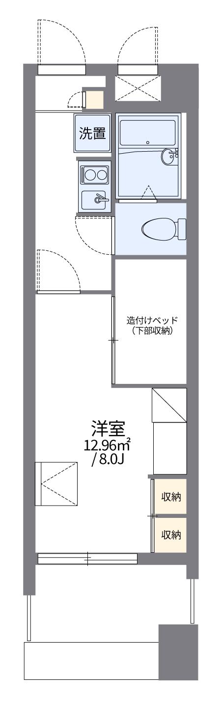 レオパレス国泰寺(1K/10階)の間取り写真