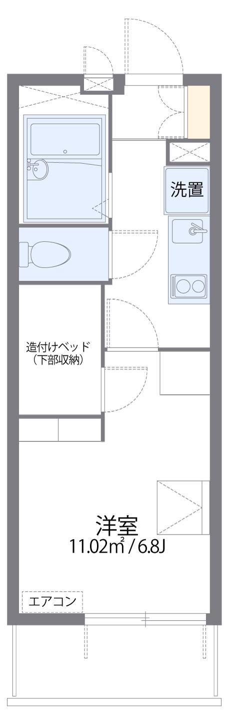 レオパレス東蟹屋(1K/4階)の間取り写真