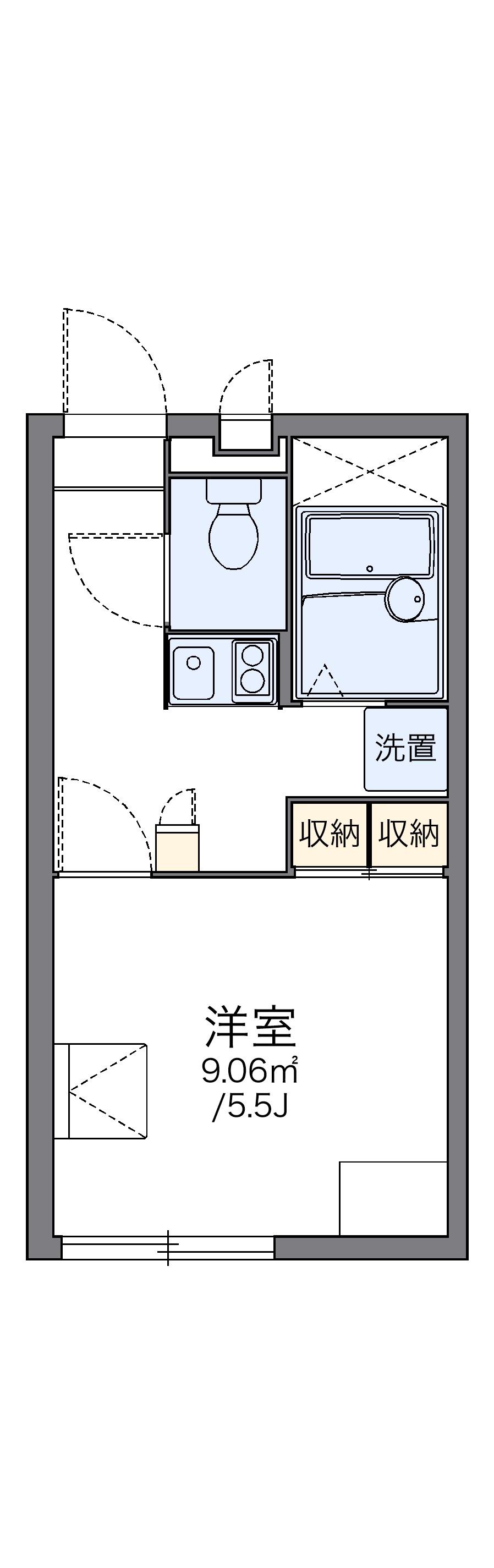 レオパレス南風(1K/2階)の間取り写真