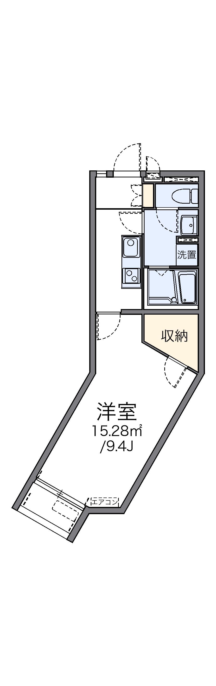 レオネクスト太田川(1K/1階)の間取り写真